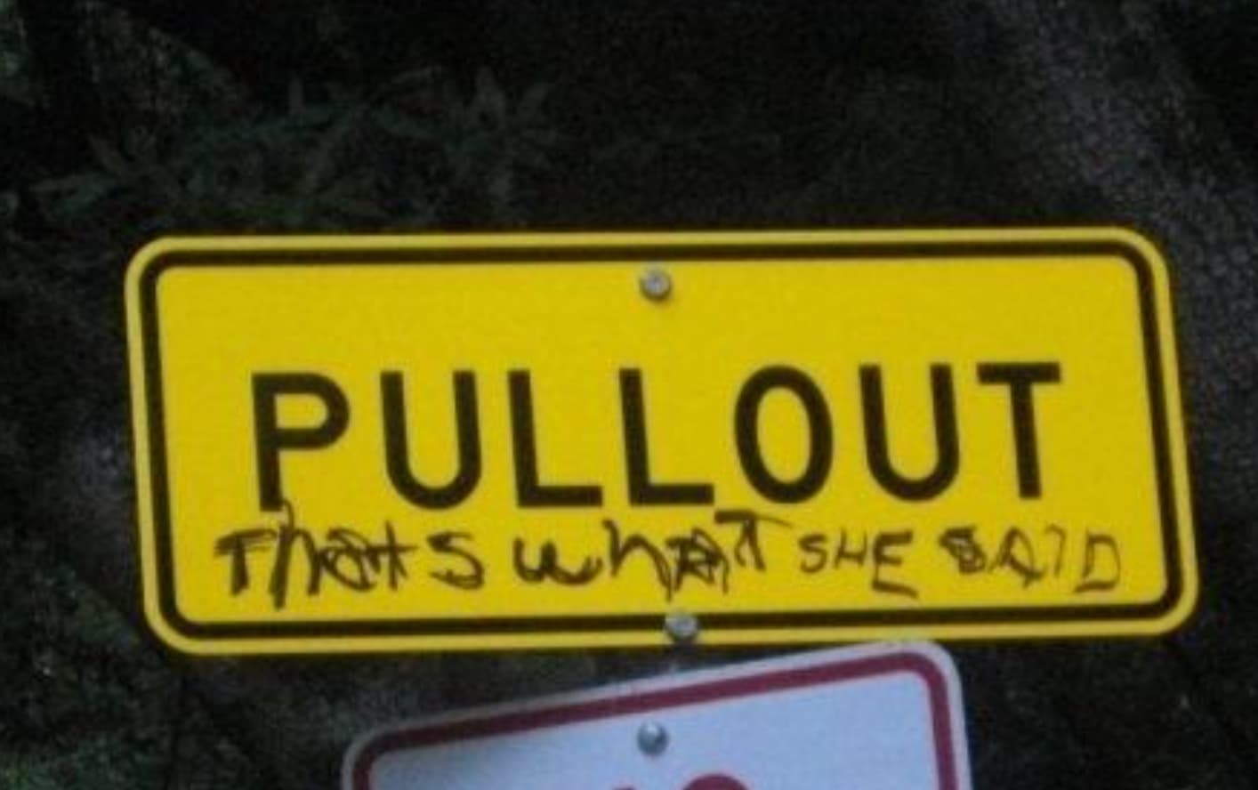 street sign - Pullout That's whAT She Said